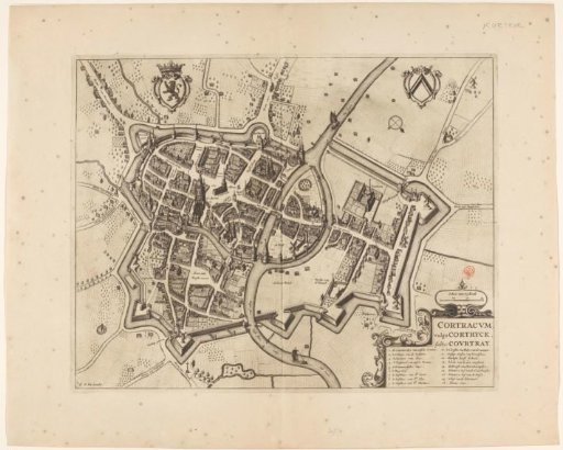 Map of Courtrai