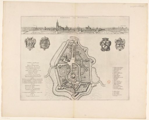 Map and view of Oudenaarde