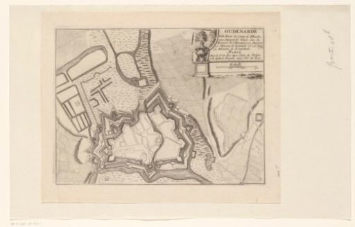 Fortress map of Oudenaarde, ca. 1695