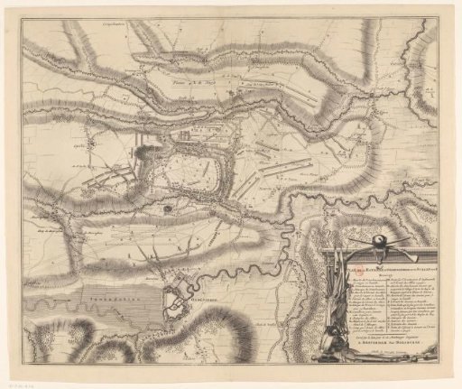 Map of the Battle of Oudenaarde, 1708