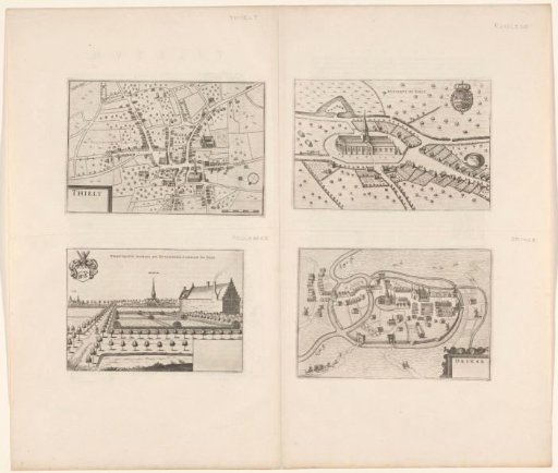 View of Ruiselede, Deinze and Meulebeke with a map of Tielt
