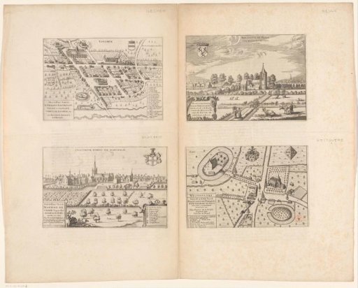 View of Heule and Dadizele with a map of Izegem and Westouter