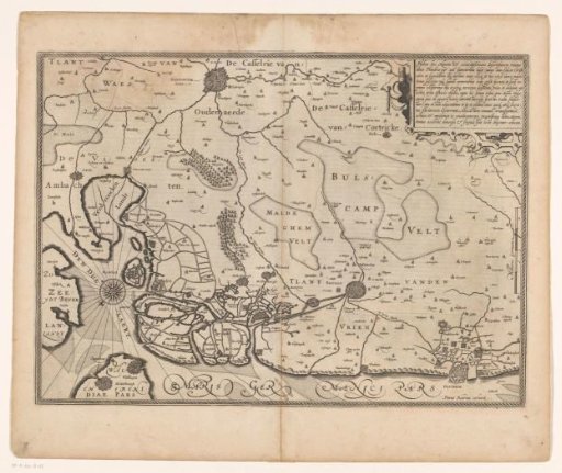 Map of West Flanders and Zeelandic Flanders