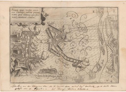 Siege of Ostend: bombardment of the ships supplying the city, 1603
