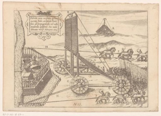 Siege of Ostend: Targone's storm bridge, 1604