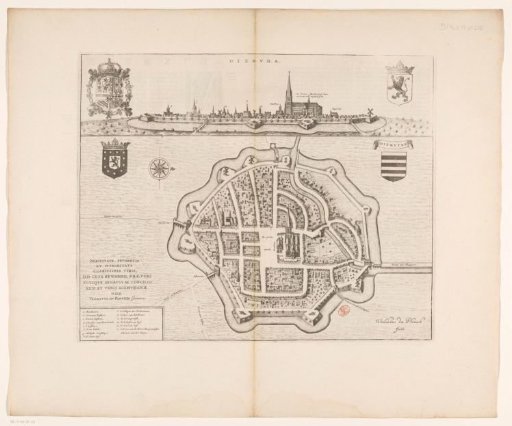Plan and view of Diksmuide