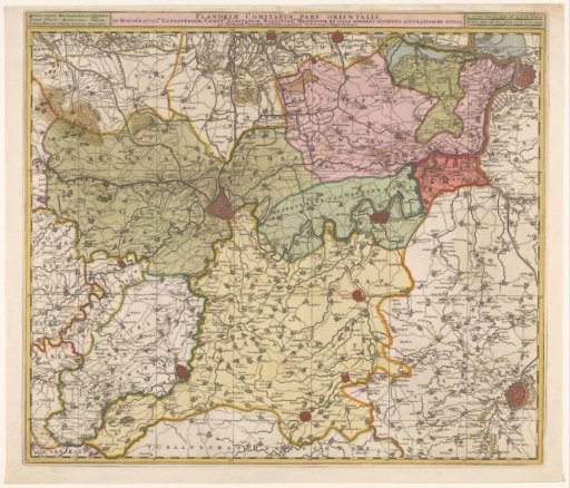 Map of East Flanders