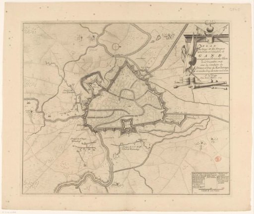 Plan of the Siege of Ghent, 1708