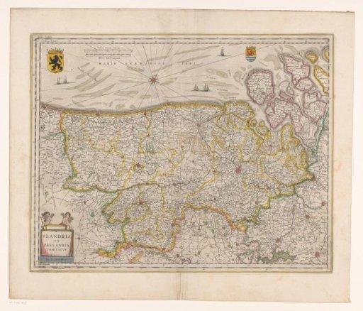 Map of the counties of Flanders and Zeeland