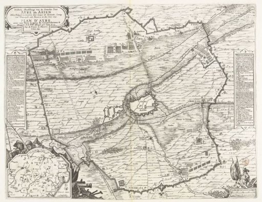Map of the Siege of Aire-sur-la-Lys, 1641