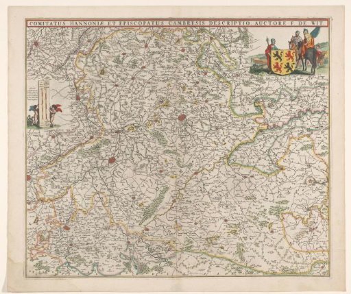 Map of the County of Hainaut and the Archdiocese of Cambrai