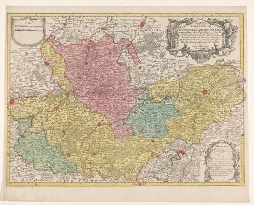 Map of the Counties of Hainaut and Namur and the Archdiocese of Cambrai