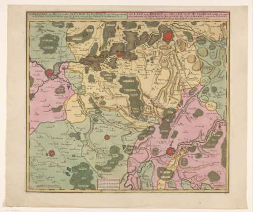 Map of the Battle of Malplaquet, 1709
