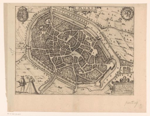 Map of Bergen (Mons)