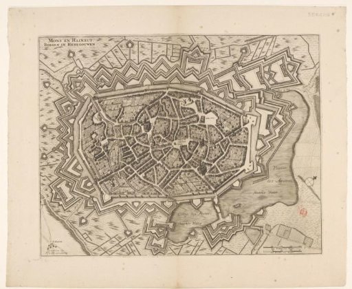 Map of Bergen (Mons)