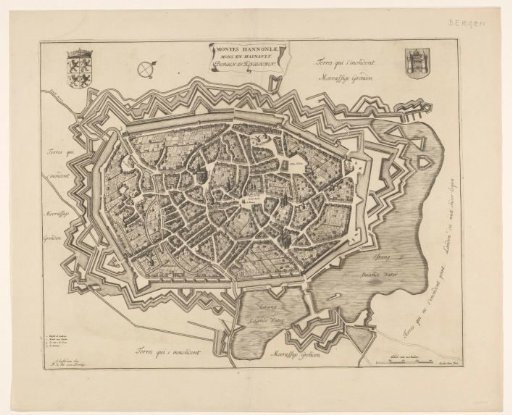 Map of Bergen (Mons)