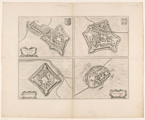 Map of Landeschie, Avennes, Chimay and Mariembourg