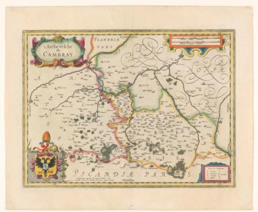 Map of the Archdiocese of Cambrai