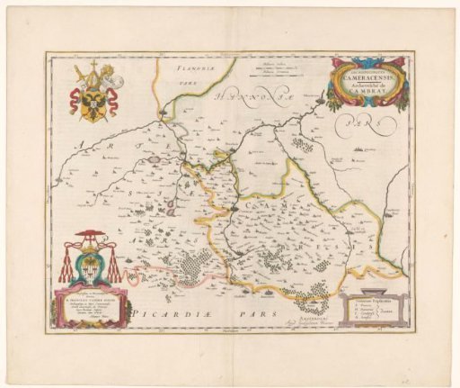 Map of the Archdiocese of Cambrai