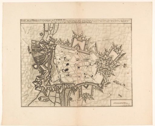 Fortress map of Cambrai