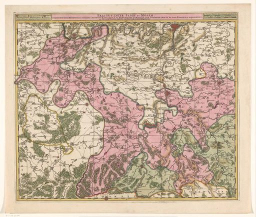 Map of the Region between the Sambre and the Meuse