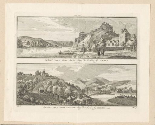 View of Beez and view of Flawinne, 1740