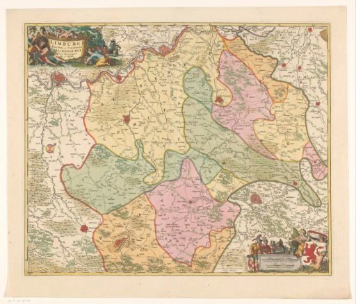 Map of the Duchy of Limburg and the County of Valkenburg