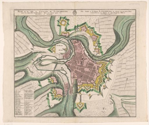 Fortress map of Luxembourg