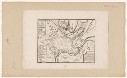 Fortress map of Luxembourg