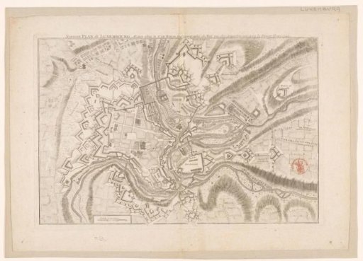 Fortress map of Luxembourg