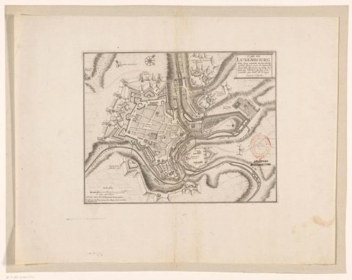 Fortress map of Luxembourg
