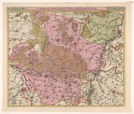 Map of the northern part of the Prince-Bishopric of Liège