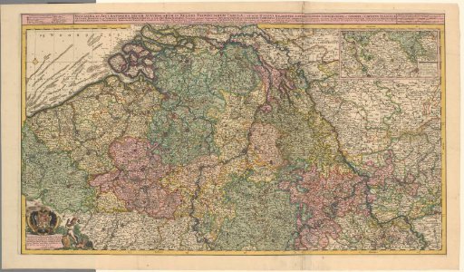 Map of the Southern Netherlands and surrounding countries