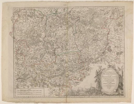Map of the southern part of the Duchy of Brabant