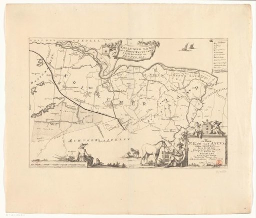 Map of the Grietenij Kollumerland en Nieuwkruisland