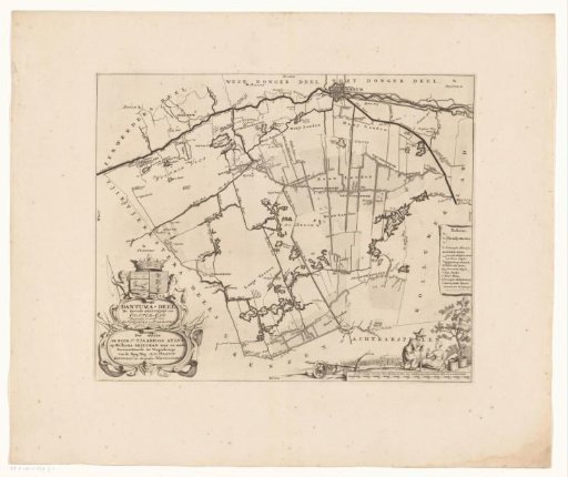 Map of the Grietenij of Dantumadeel