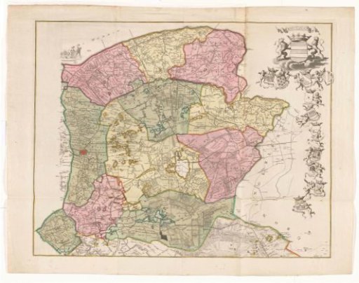 Map of the district of Oostergo