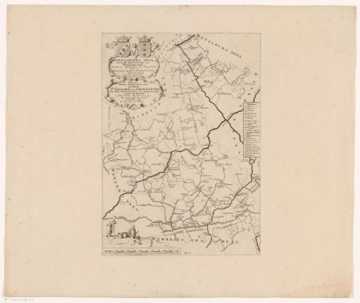 Map of the grietenij Hennaarderadeel