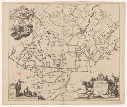 Map of the grietenij Wymbritseradeel