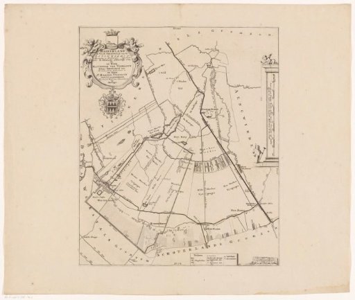 Map of the grietenij Haskerland