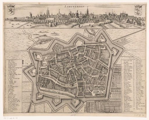 Plan of Leeuwarden with City View