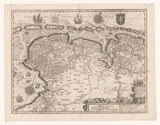 Map of Friesland, Groningen, East Frisia and part of Drenthe
