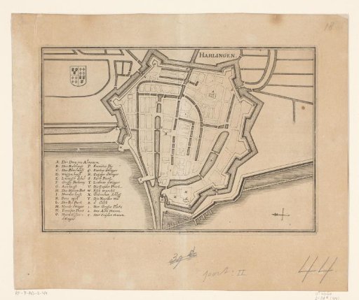 Fortress map of Harlingen
