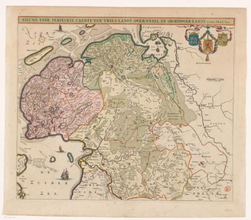 Map of Friesland, Overijssel, and Groningen