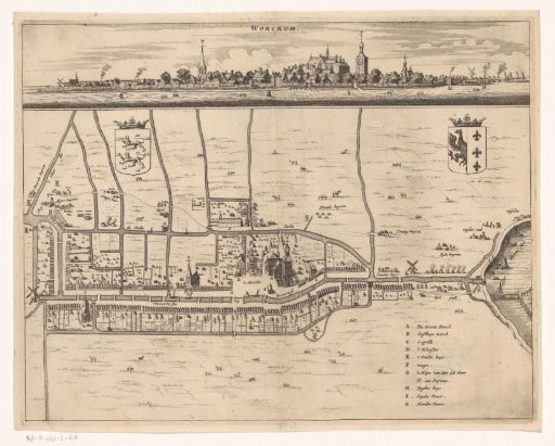 Plan of Workum with city view