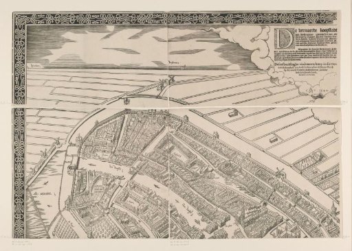 Map of Amsterdam, 1544 (first part)