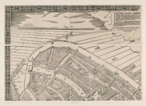 Map of Amsterdam, 1544 (second part)