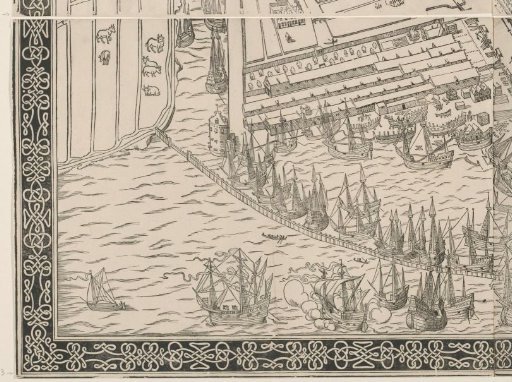 Map of Amsterdam, 1544 (tenth part)