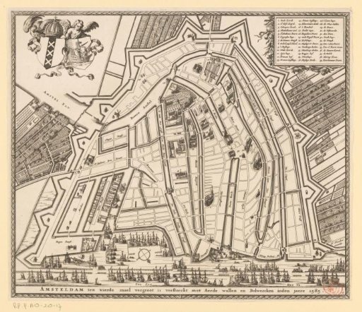 Plan of Amsterdam, 1585