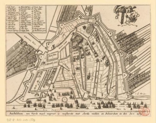 Plan of Amsterdam, 1585